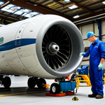 **Prompt:** "A professional aircraft maintenance technician in appropriate attire, fully clothed, inspecting a jet engine in a well-lit hangar, tools neatly organized nearby, safe for work, perfect anatomy, natural proportions, professional, modest, family-friendly."